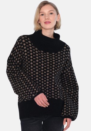 SWEATER LOGO - Stickad tröja - jet black