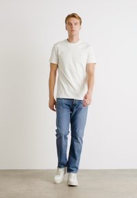 Calvin Klein Jeans HEAVY REGULAR  - Jednoduché tričko - ivory