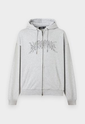 DIARY BOXY ZIP HOODIE UNISEX - Športna jopa s kapuco na zadrgo - ash grey