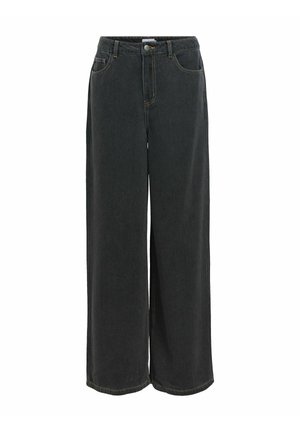 Object, OBJLUCA TRI MW WIDE LOOSE JEANS NOOS - Wide Leg - black