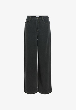 Object, OBJLUCA TRI MW WIDE LOOSE JEANS NOOS - Wide Leg - black