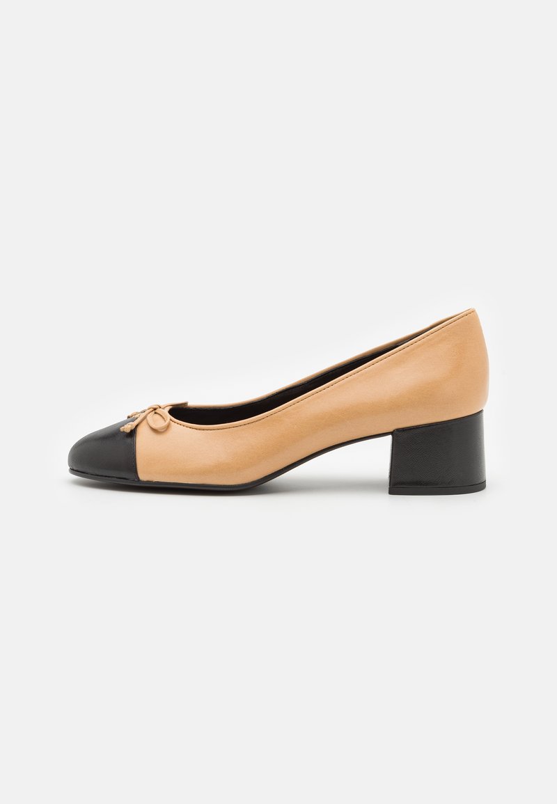 Tory Burch - BOW  - Escarpins - ginger shortbread/perfect black, Agrandir
