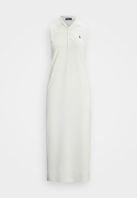 Stretch Cotton Sleeveless Polo Dress - Freizeitkleid - white