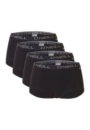 Zwarte katoen boxer briefs met elastische O'Neill tailleband. Vier paar getoond, met een gladde textuur en minimalistisch ontwerp.