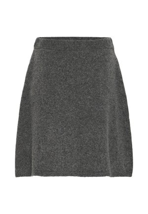 Volnena krila v temno sivi barvi, z gladko teksturo, razširjenim krojem in rebrastim elastičnim pasom za udoben fit.