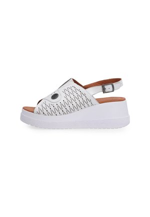 Sandalen met plateauzool - white