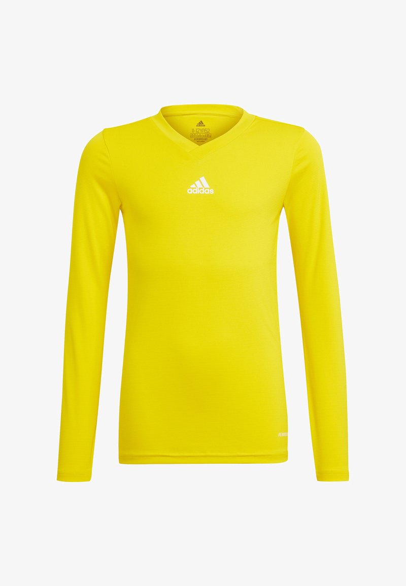 adidas Performance TEAM BASE - Langarmshirt - gelb