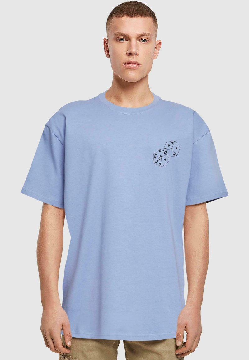 Merchcode HUGS & LOVE - HEART DICE HEAVY  - T-shirts print - violablue