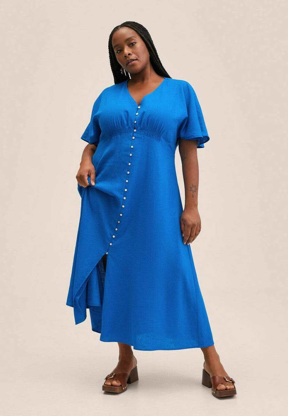 Mango Maxi dress - blue/dark blue 
