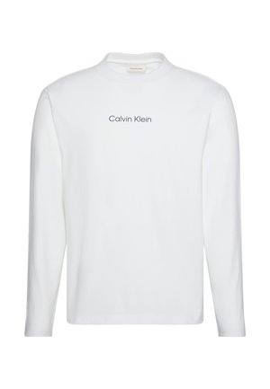 Calvin Klein, RELAXED STANDARD LOGO CREWNECK TEE - Camiseta de manga larga - bright white
