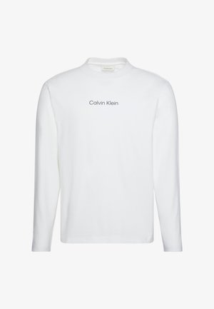 Calvin Klein, RELAXED STANDARD LOGO CREWNECK TEE - Camiseta de manga larga - bright white