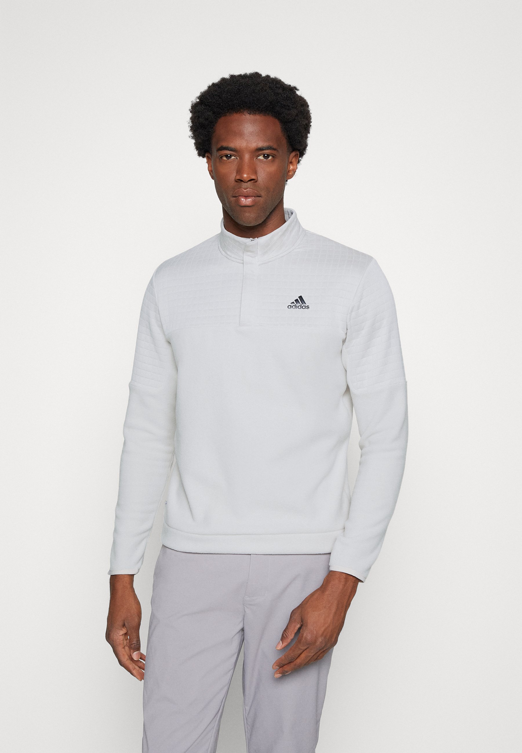 adidas Golf BLOCK ZIP - Sweatshirt - clear brown/clear brown/marron clair -  ZALANDO.FR