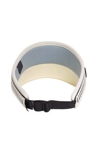 Regulowany pasek w białym kolorze z czarnym paskiem. Charakteryzuje się gładką powierzchnią oraz oddychającą szaro-skalną podszewką. Lekka i elastyczna konstrukcja.