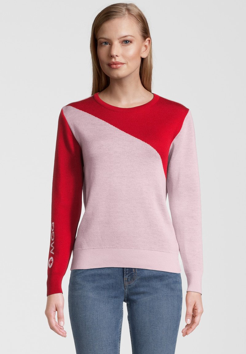 Damen Strickjacken | MGG Strickpullover pink/rot/pink - AZ47854 Damen Strickjacken | MGG Strickpullover pink/rot/pink - AZ47854