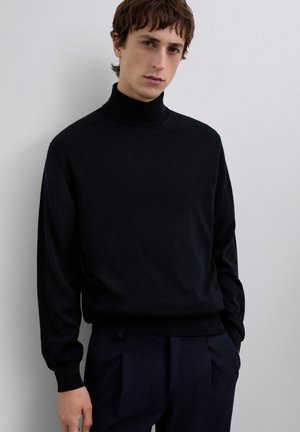 CLASSIC ROLL NECK - Jersey de punto - black