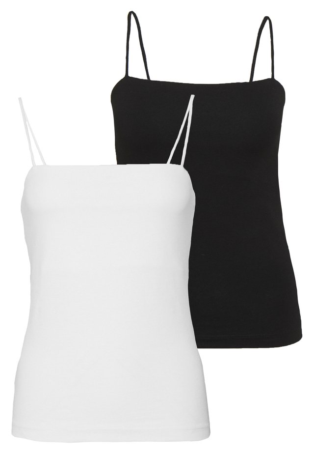 SCARLETT SINGLET 2 PACK - Top - black/white