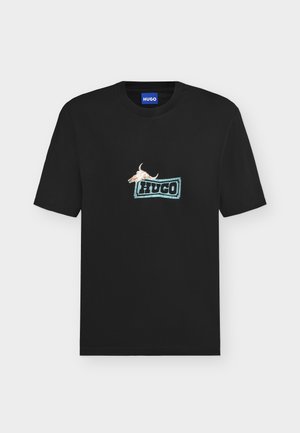 HUGO, NADERO - T-shirt imprimé - black