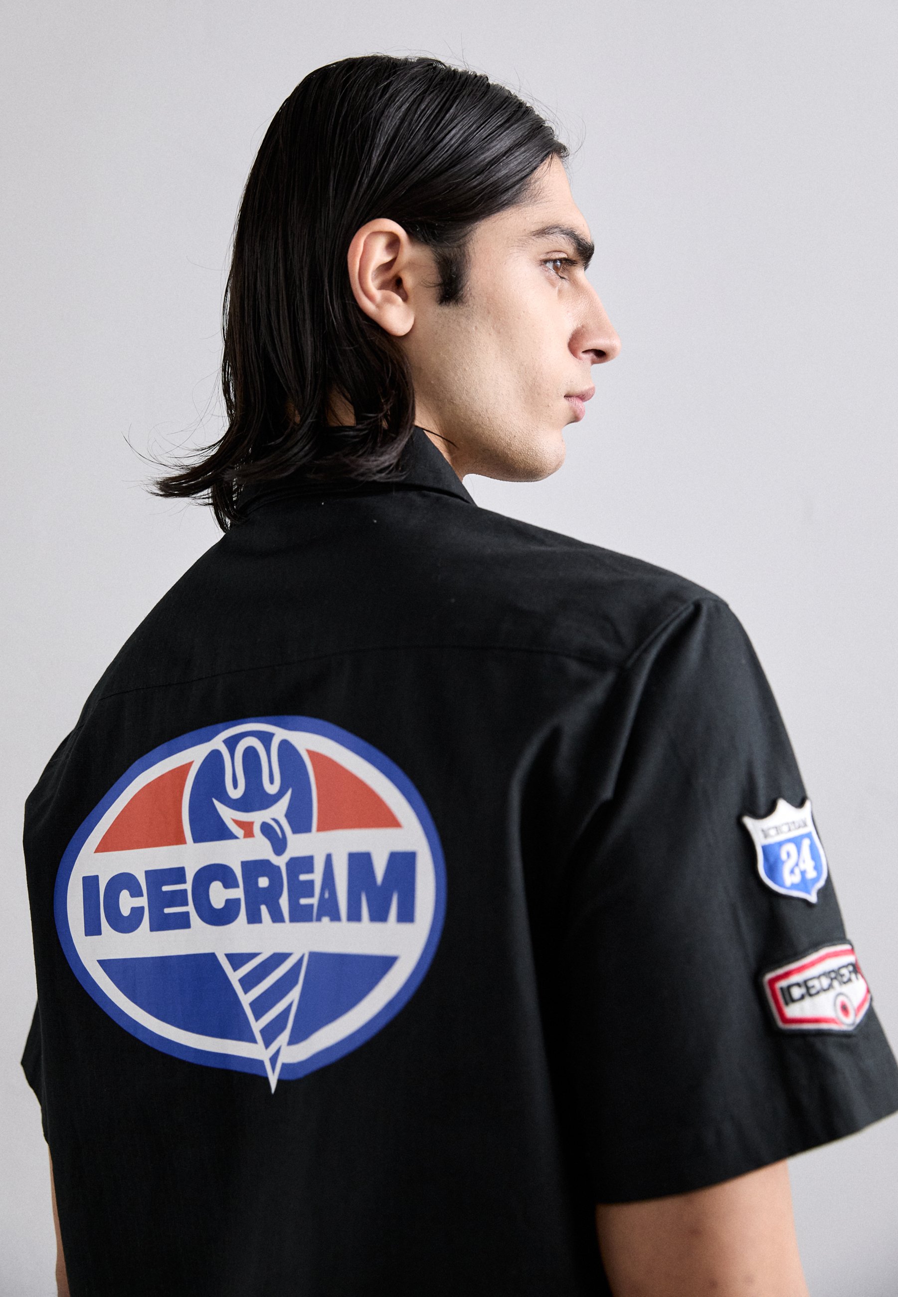 Icecream SHORT SLEEVE PATCH WORK - Shirt - black - Zalando.co.uk