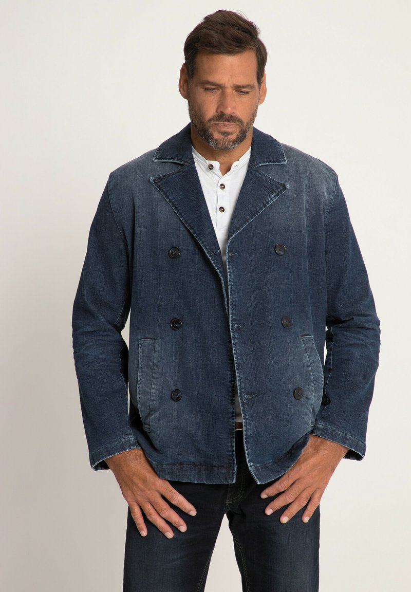 JP 1880 Giacca In Denim Uomo - Cotone Resistente, Bottoni, Tasche Sul Petto, Orlo Regolabile, Taglie Forti Fino A 8XL