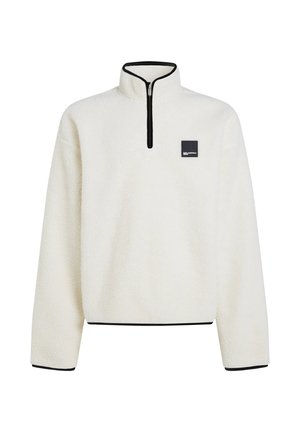 Karl Lagerfeld Jeans, BOXY HALF-ZIP - Поларен пуловер - egret