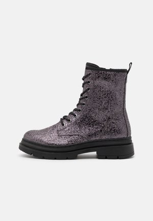 Lace-up ankle boots - silver-coloured