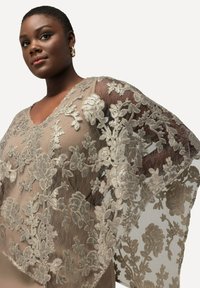 Ulla Popken SHEER LACE  - Cocktailklänning - taupe