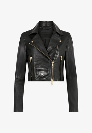 AllSaints ELORA BIKER - Giacca di pelle - black gold