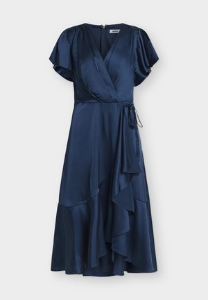 DKNY, FLUTTER SURPLICE MIDI FLOUNCE HEM - Ένδυση για ειδικές περιστάσεις - indigo