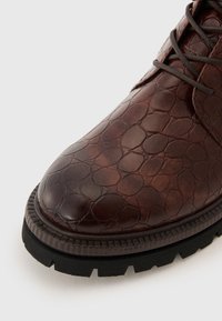 Marco Tozzi Lace-up ankle boots - cafe structure