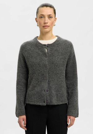 SLFLULU NEW - Adīta jaka - medium grey melange
