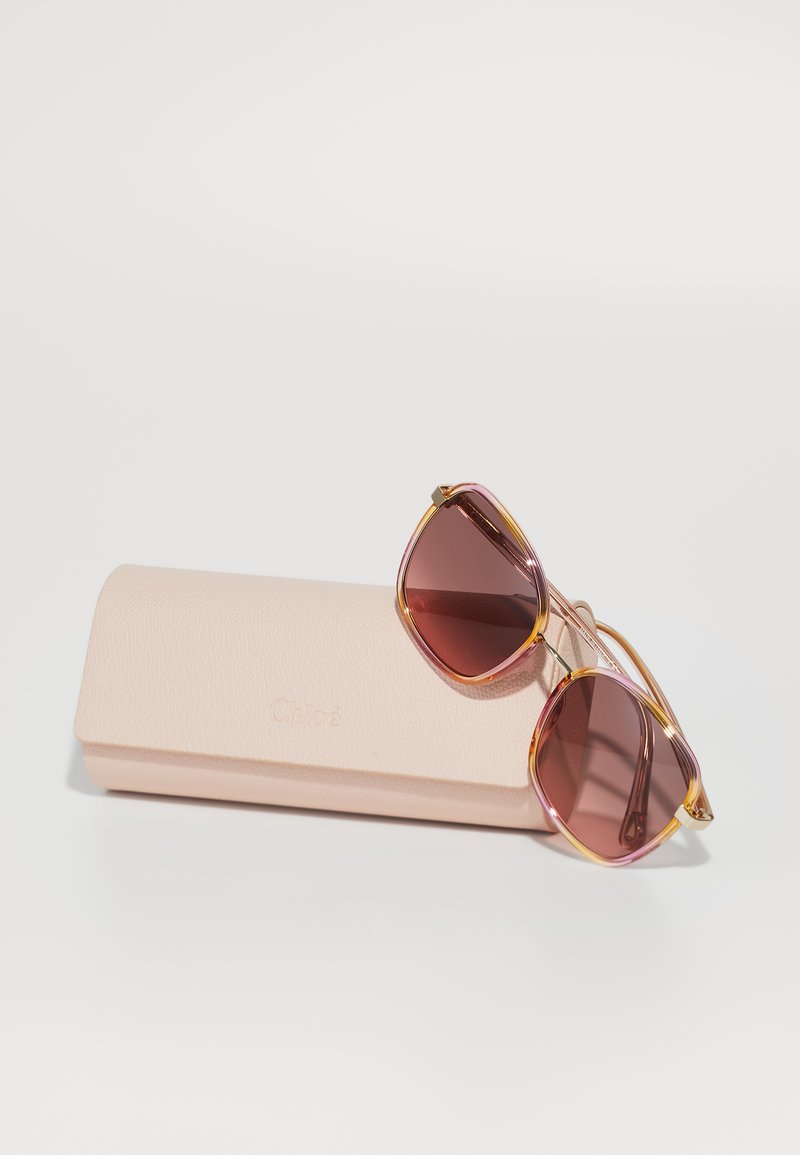CHLOE Havana Rose Rectangle Sunglasses Chloe Havana 67mm Cat-Eye Sunglasses | Neiman Marcus main image 3