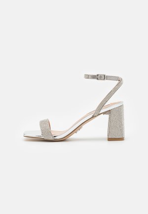 LUXE-R - High heeled sandals - silver-coloured