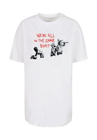 BRANDALISED - IN THE SAME BOAT - T-shirt con stampa - white