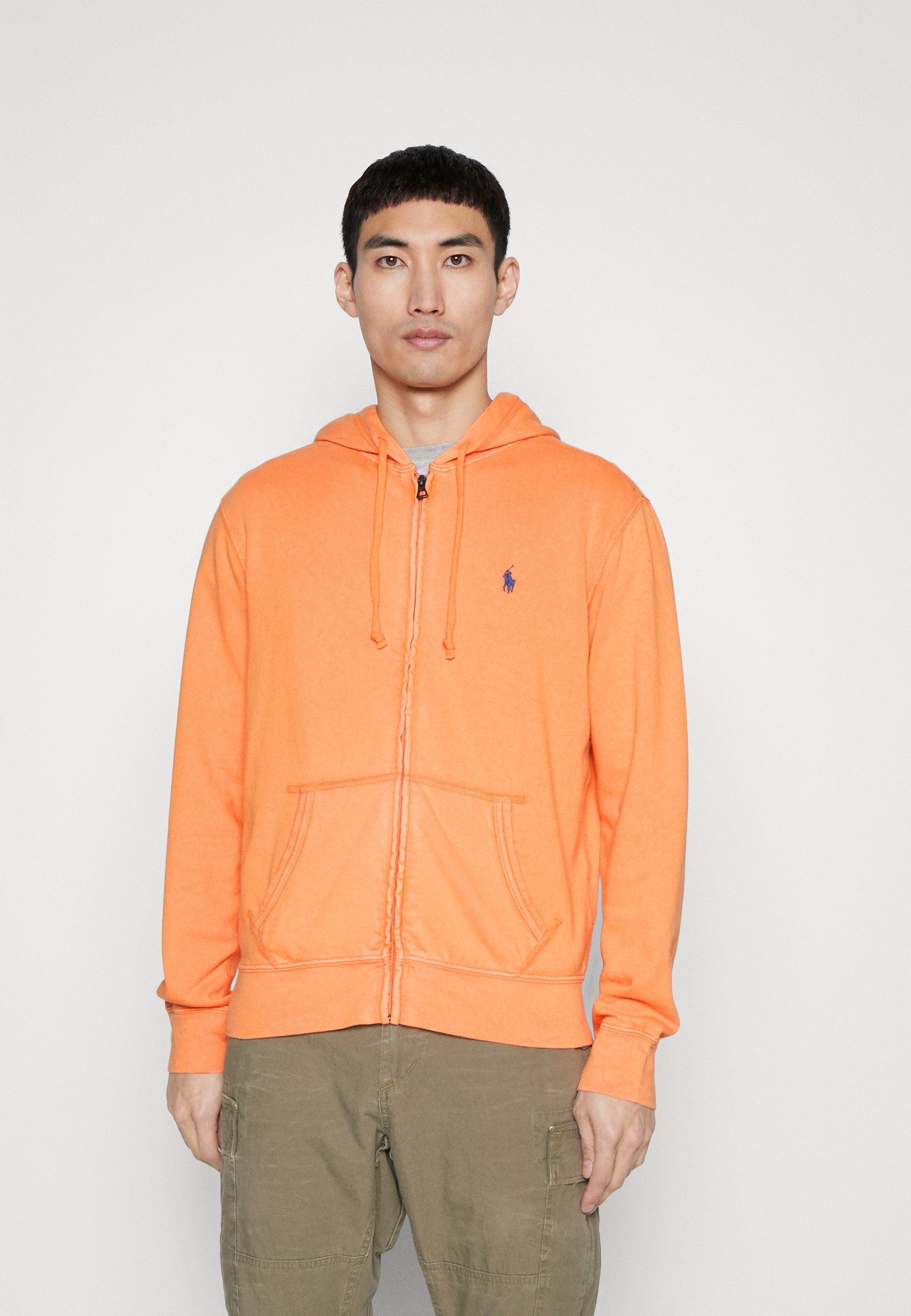 Polo Ralph Lauren SPA TERRY FULL-ZIP HOODIE - Zip-up sweatshirt - optic  orange/orange - Zalando.de