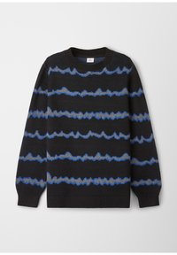 s.Oliver MIT ALLOVER MUSTER - Maglione - schwarz