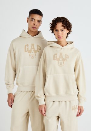 GAP MICKEY HOODIE UNISEX - Džemperis su gobtuvu - beige