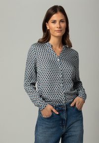More & More RUFFLE PRINT  - Hemdbluse - blau