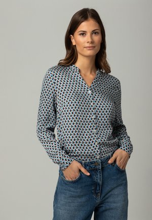 More & More RUFFLE PRINT - Button-down blouse - blau