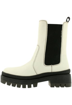 Platform ankle boots - white