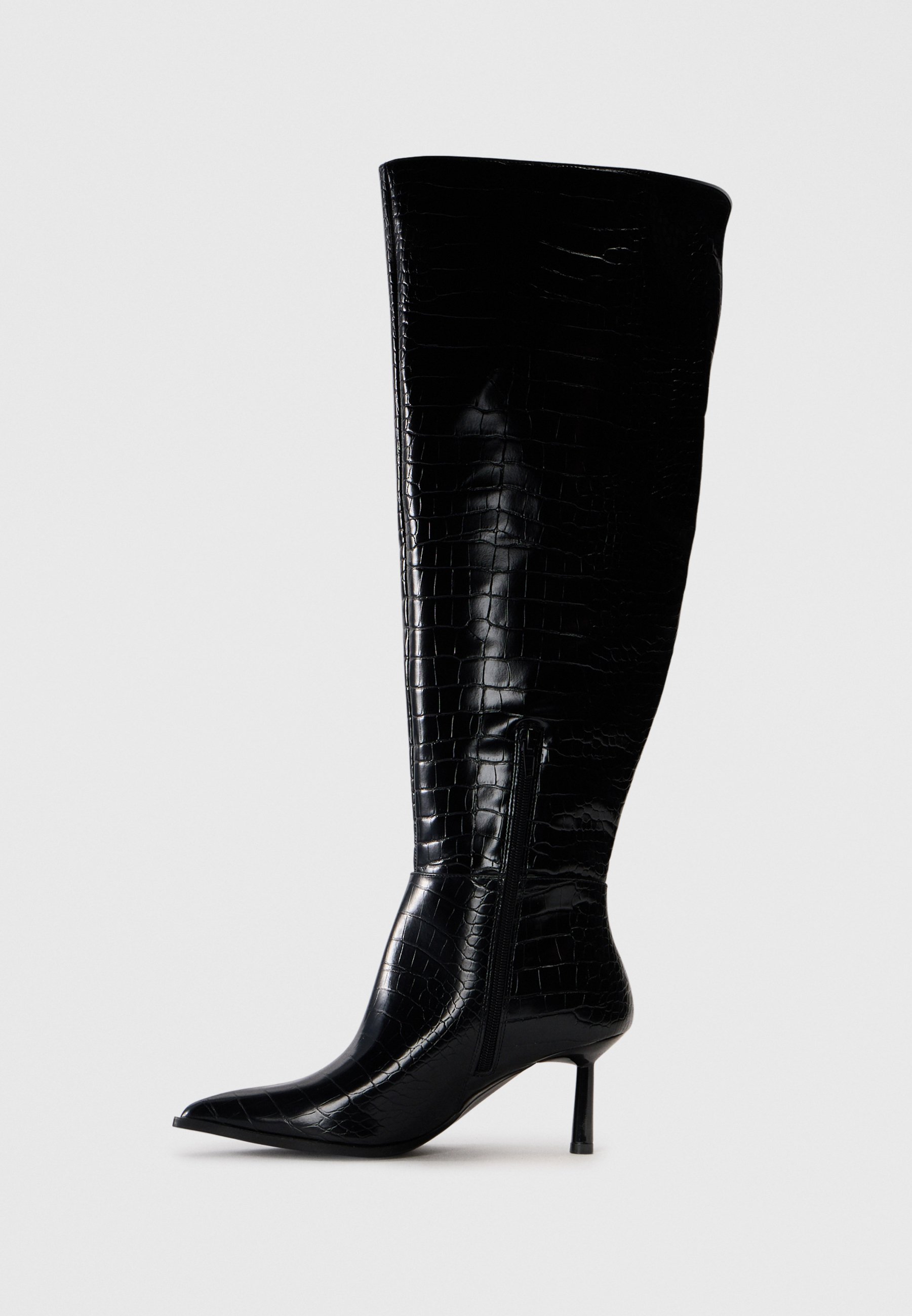 Damen Stiefel Wildleder Look Mit Gürtelschnalle | Weitschaft Western Stiefel Mit Absatz | Kniehoch & Elegant