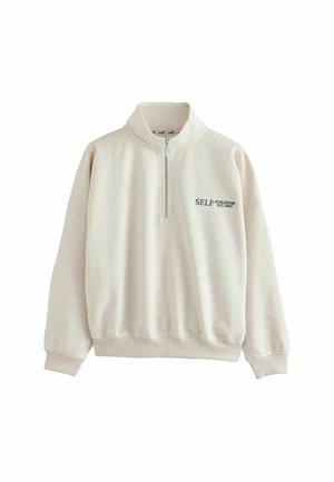 Self., HALF ZIP SWEATSHIRT - Sweatshirt - oatmeal