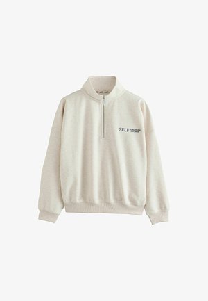 Self., HALF ZIP SWEATSHIRT - Sweatshirt - oatmeal