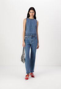 Abercrombie & Fitch Denim Shell Top - Blouse - blue