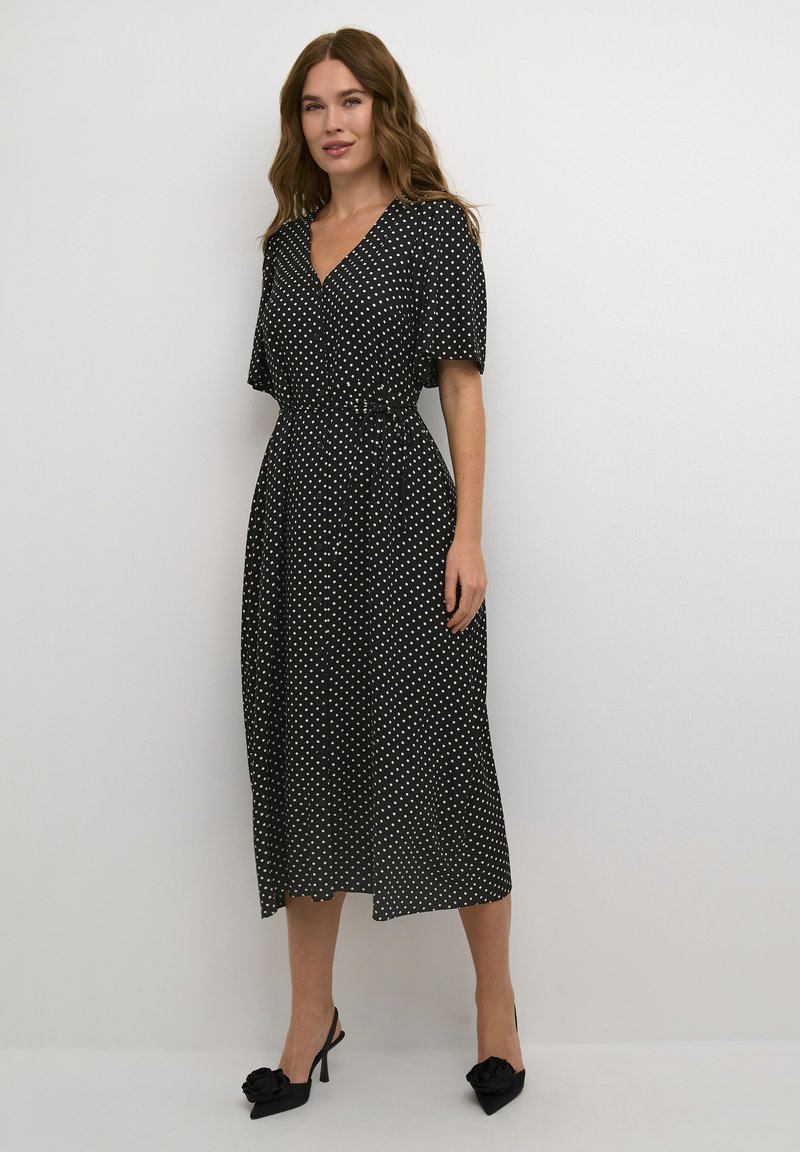 Kaffe - THORA  - Blusenkleid - black chalk dot, Vergrößern