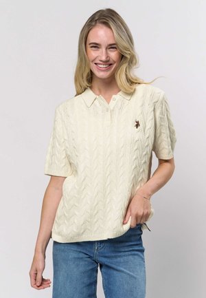 MAGDA SHORT SLEEVE - Polokošeľa - cloud dancer