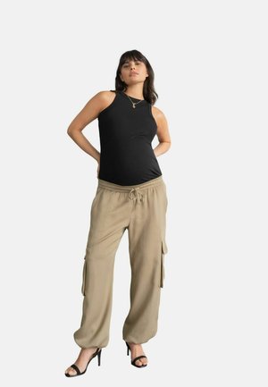 REGULAR FIT - MATERNTIY UNDERBUMP STYLE - Cargohose - khaki