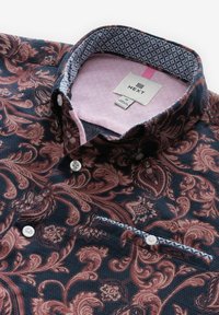 Next REGULAR FIT-SHORT SLEEVE TEXTURED FLORAL PRINTED - Ing - navy blue