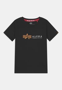 Alpha Industries - LABEL KIDS TEENS UNISEX - Potiskana majica - black Miniaturna slika 1