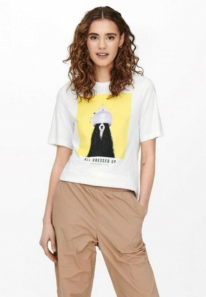 BOXY - Print T-shirt - white