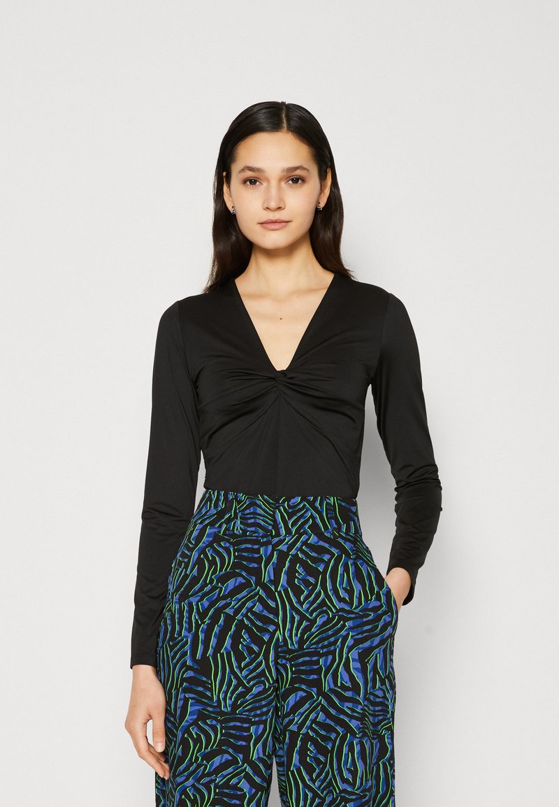 Gina Tricot PARTY TWISTED - Μπλούζα με μακριά μανίκια - black